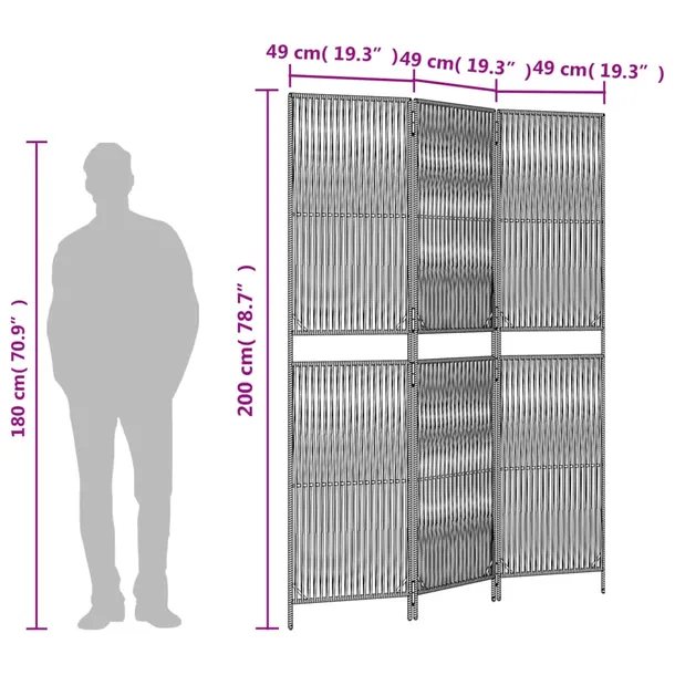 parawan-3-panelowy-szary-polirattan-kod-producenta-365390