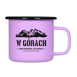 kubek-emaliowany-retro-w-gorach-jest-wszystko-co-kocham-fioletowy
