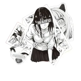 naklejki-anime-hentai-waifu-18-50szt-czarno-biale-wariant-1