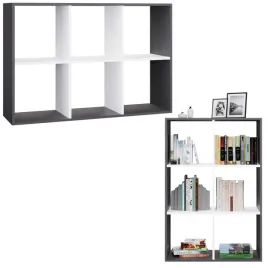 regal-nowoczesny-do-salonu-pokoju-kratownica-2x3-antracyt-bialy