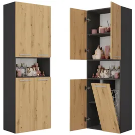 slupek-lazienkowy-z-koszem-na-pranie-5-polek-60cm-zamykany-antracyt-artisan