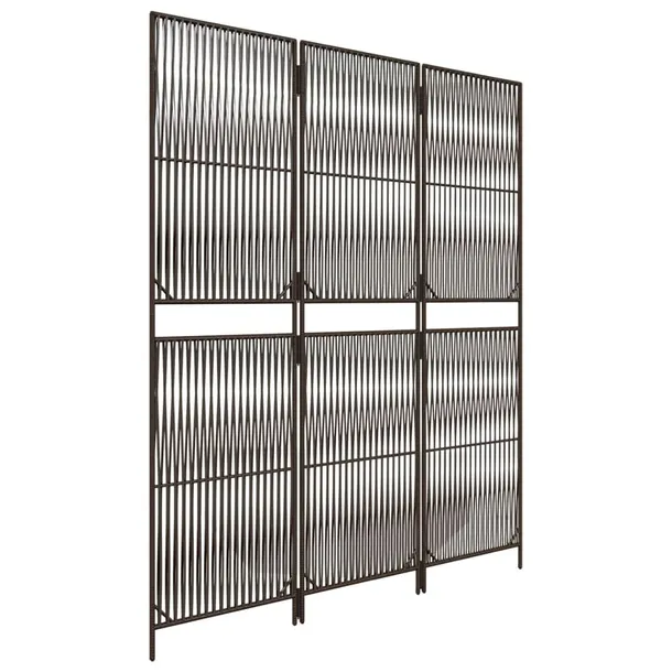 parawan-3-panelowy-brazowy-polirattan-producent-vidaxl