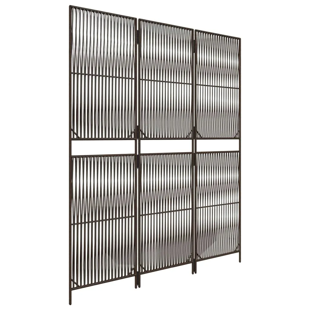 parawan-3-panelowy-brazowy-polirattan