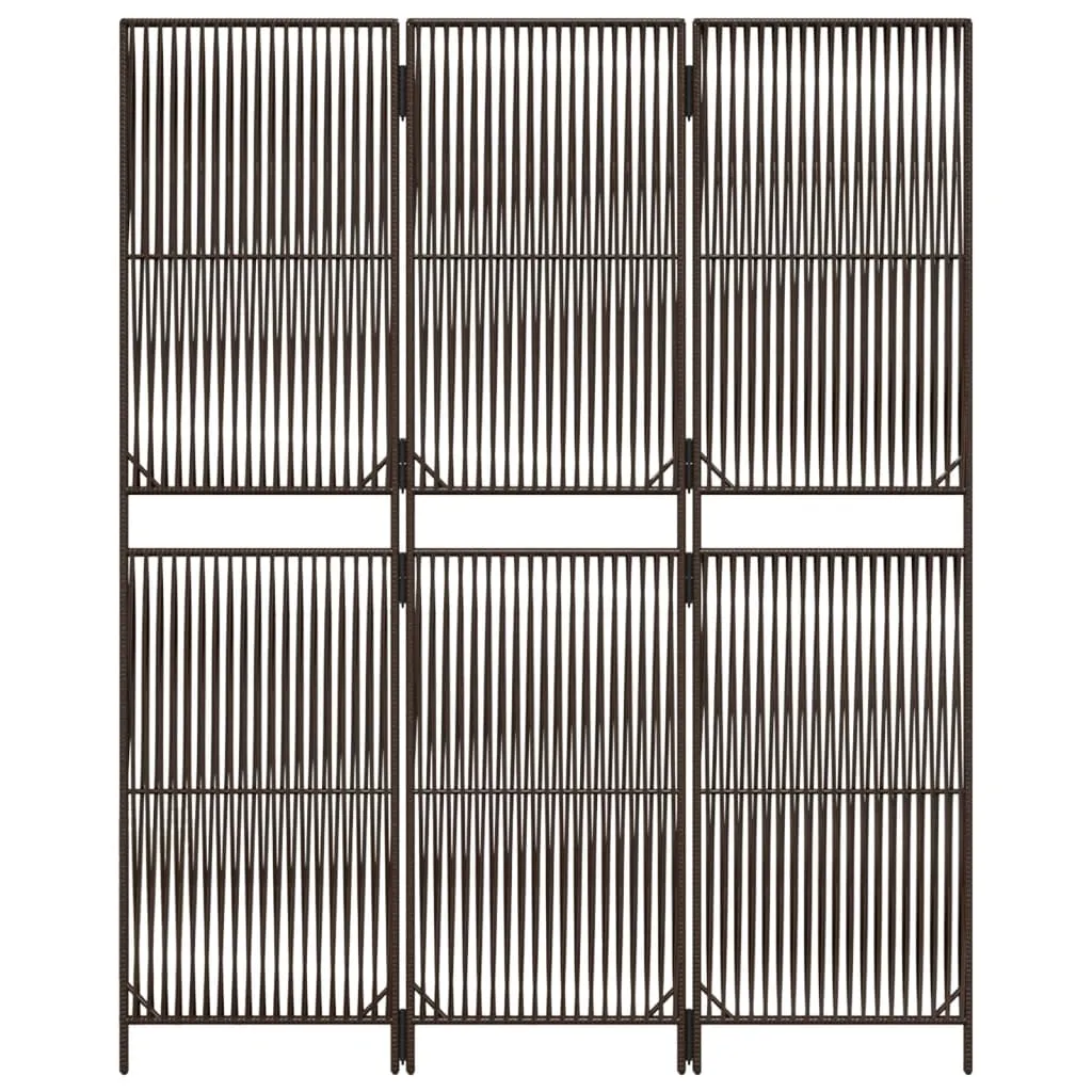 parawan-3-panelowy-brazowy-polirattan-stan-nowy