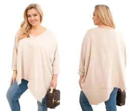 bezowa-bluzka-damska-bawelniana-plus-size-asymetryczna-z-dekoltem-v