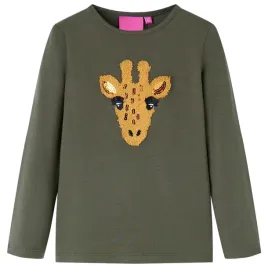 koszulka-dziecieca-z-dlugimi-rekawami-khaki-104