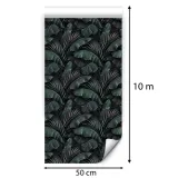 tapeta-na-sciane-ciemne-zielone-liscie-do-jadalni-kuchni-przedpokoju-rodzaj-flizelinowa