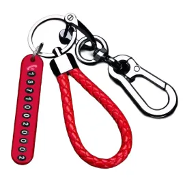 brelok-zawieszka-do-kluczy-mix-wzorow-czerwony-pleciony-z-numerem