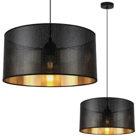 lampa-wiszaca-sufitowa-zyrandol-czarny-okragly-abazur-zloty-nowoczesny-40cm