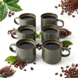 kubki-do-kawy-herbaty-kubek-zestaw-6-szt-ciemnozielony-mat-350-ml-o-95-cm