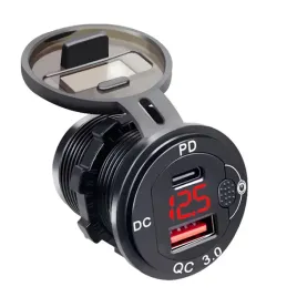 ladowarka-usb-c-pd-usb-qc3-0-czerwony-led-aluminium-12-24v-woltomierz