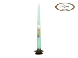 swieca-stozkowa-komunijna-z-hostia-ihs-jasny-mietowy-29-cm-4-szt