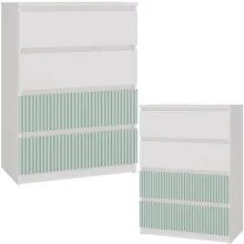 komoda-4-szuflady-biala-zielona-dekoracyjny-front-arteso-mint