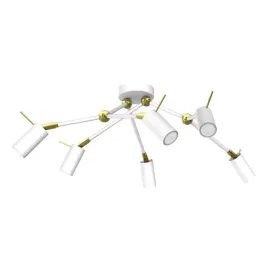 lampa-sufitowa-wiszaca-bialy-zloty-iris-white-gold-6x-mini-gu10