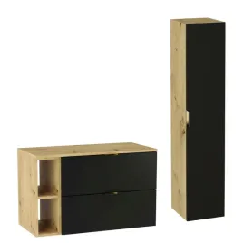 zestaw-do-lazienki-100cm-szafka-z-blatem-regal-slupek-dab-artisan-czarny