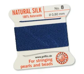 griffin-nic-jedwabna-z-igla-100percent-natural-silk-080mm-2m-dark-blue