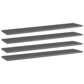 polki-na-ksiazki-4-szt-wysoki-polysk-szare-100x20x15-cm