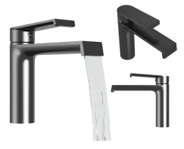 bateria-umywalkowa-lazienkowa-kran-niski-jednouchwytowy-gun-grey-bali