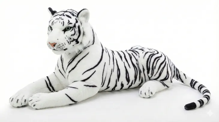 Duży Pluszowy Tygrys Biały Maskotka 85cm XXL Prezent