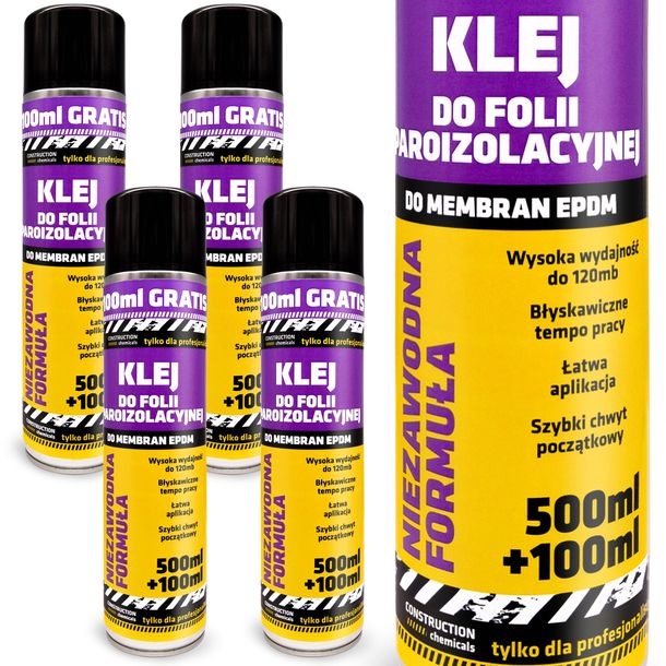 ZESTAW 4x CCH Klej do folii paroizolacyjnej 600ml
