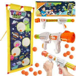 strzelanie-do-celu-gra-zrecznosciowa-tarcza-z-otworami-pistolet-kulki