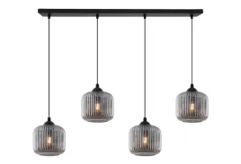 lampa-wiszaca-sufitowa-zyrandol-czarny-szklane-ryflowane-klosze-glamour-e27