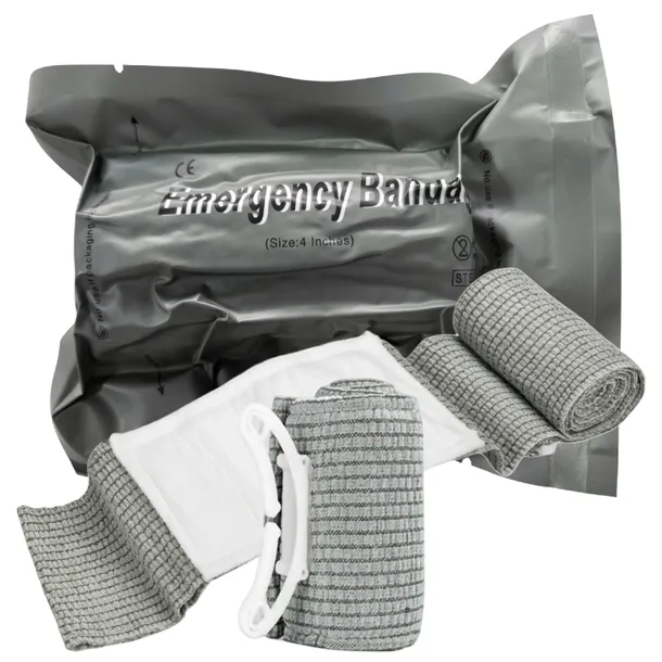 Opatrunek indywidualny wojskowy 10cm x 4m bandaż typ izraelski sterylny wod