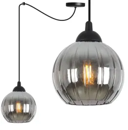 lampa-sufitowa-wiszaca-zyrandol-pajak-czarny-grafitowa-szklana-kula-e27