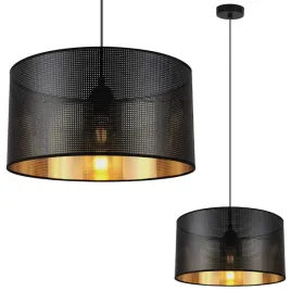 lampa-wiszaca-sufitowa-czarna-zyrandol-duzy-okragly-abazur-azurowy-siatka