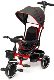 rowerek-trojkolowy-bauerkraft-obracany-2w1-wozek-czerwony