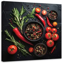 obraz-do-kuchni-restauracji-baru-jadalni-warzywa-i-przyprawy