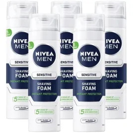 5x-pianka-do-golenia-nivea-men-sensitve-lagodzaca-dla-skory-wrazliwej-200ml