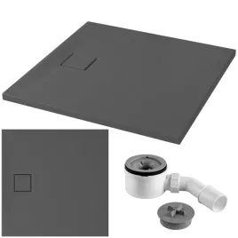 brodzik-kwadratowy-posadzkowy-szary-mat-tako-slim-90x90x4-cersanit-syfon