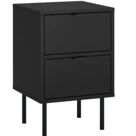 szafka-nocna-do-sypialni-2-szuflady-wysokie-metalowe-nozki-czarna