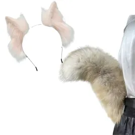 zestaw-uroczy-stroj-futrzany-ogon-uszy-kot-lis-cosplay-anime-furry-bezowy