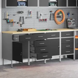 szafka-robocza-z-szuflada-4-pcs-czarny-i-szary-200-x-55-x-85-cm
