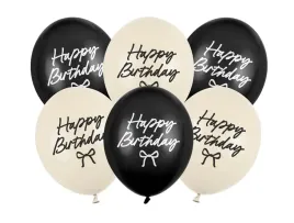 balony-lateksowe-happy-birthday-kokardki-30-cm-6-szt-bezowe-czarne-urodziny