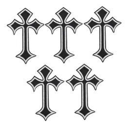 naszywki-aplikacja-na-ubranie-latka-termo-krzyz-gotycki-czarno-biale-5szt