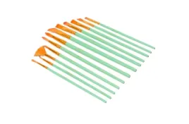 zestaw-pedzli-malarskich-artystyczne-12szt-jasnozielone