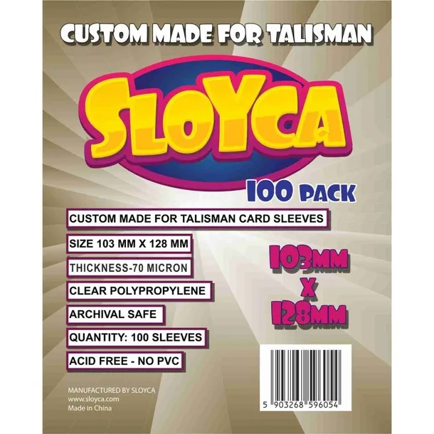 KOSZULKI NA KARTY SLOYCA TALISMAN 103x128mm 100 sztuk