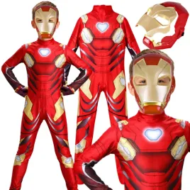 stroj-kostium-przebranie-iron-superbohater-maska-led-karnawal-128-134-cm