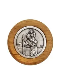 plakietka-drewniana-sw-krzysztof-srebrny-okrag