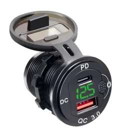 ladowarka-usb-c-pd-usb-qc3-0-zielony-led-aluminium-12-24v-woltomierz