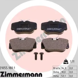 zimmermann-klocki-hamulcowe-przod-mercedes-190