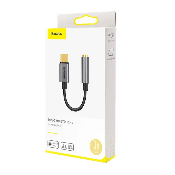 adapter-audio-baseus-l54-usb-c-mini-jack-35mm-szary-stan-nowy