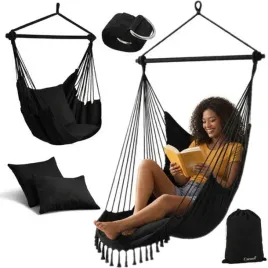 fotel-brazylijski-wiszacy-210-cm-czarny-hustawka-kokon-skladany-boho