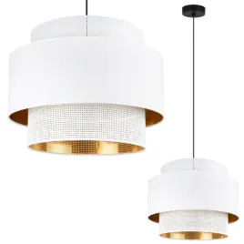 lampa-wiszaca-sufitowa-zyrandol-z-azurowym-bialo-zlotym-abazurem-glamour