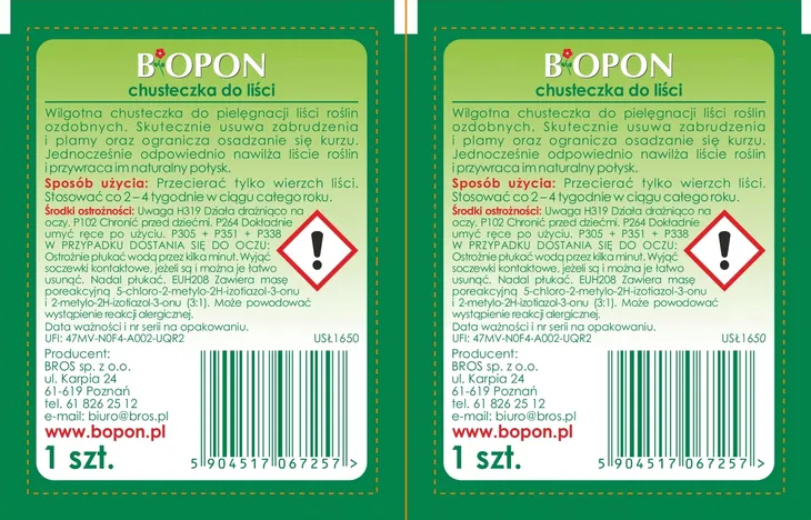 bopon-chusteczka-do-lisci-1-szt-stan-nowy-model-inny