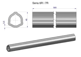 rura-wewnetrzna-seria-6r-i-7r-do-walu-660-przegubowo-teleskopowego-45x5-5mm