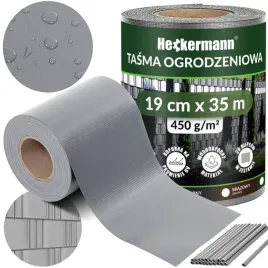 tasma-ogrodzeniowa-19cm-x-35m-heckermann-jasnoszara